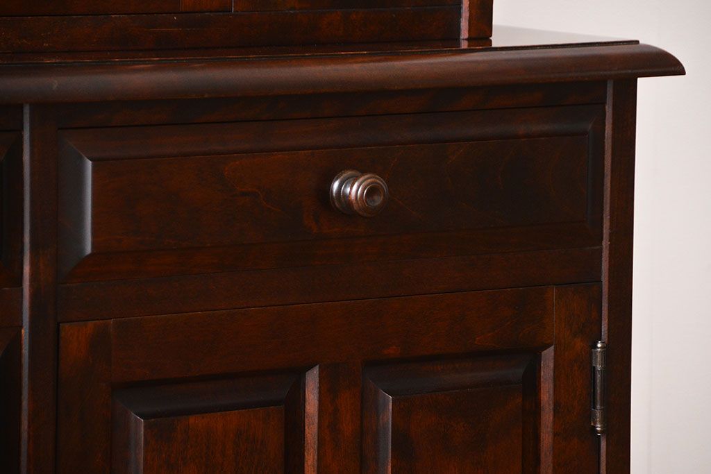 中古　北海道民芸家具　食器棚