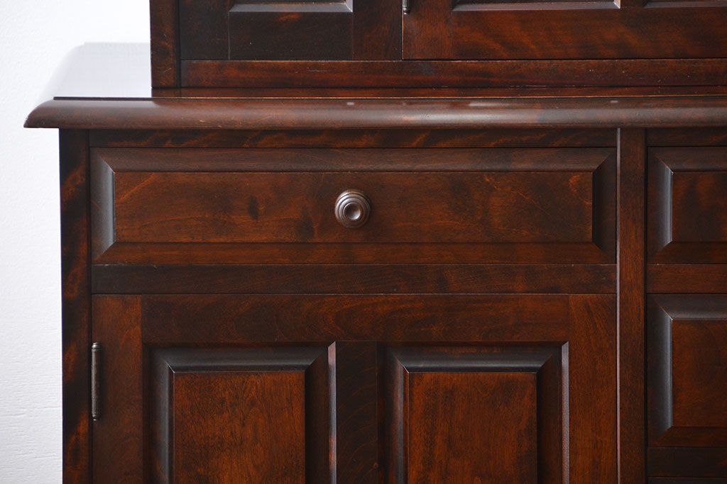 中古　北海道民芸家具　食器棚