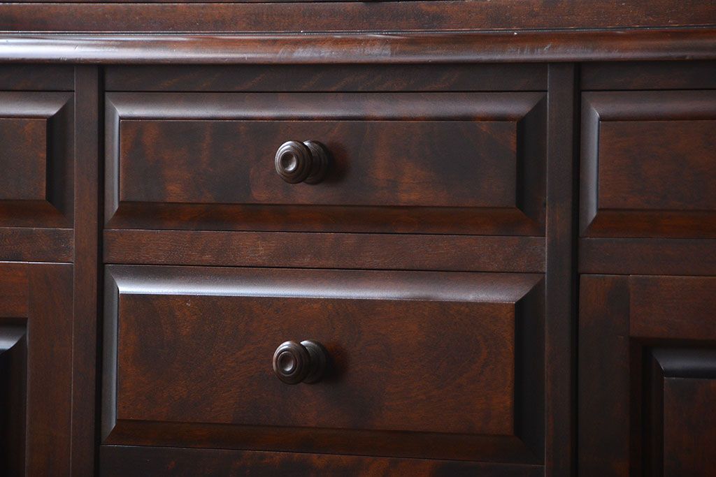 中古　北海道民芸家具　食器棚