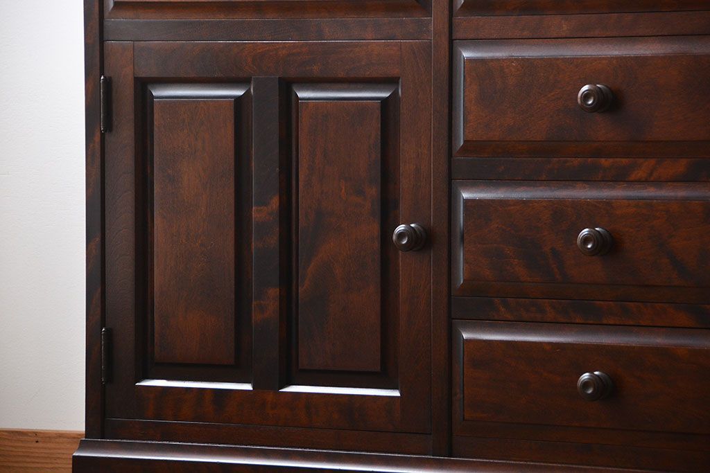 中古　北海道民芸家具　食器棚