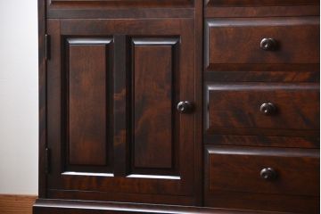 中古　北海道民芸家具　食器棚