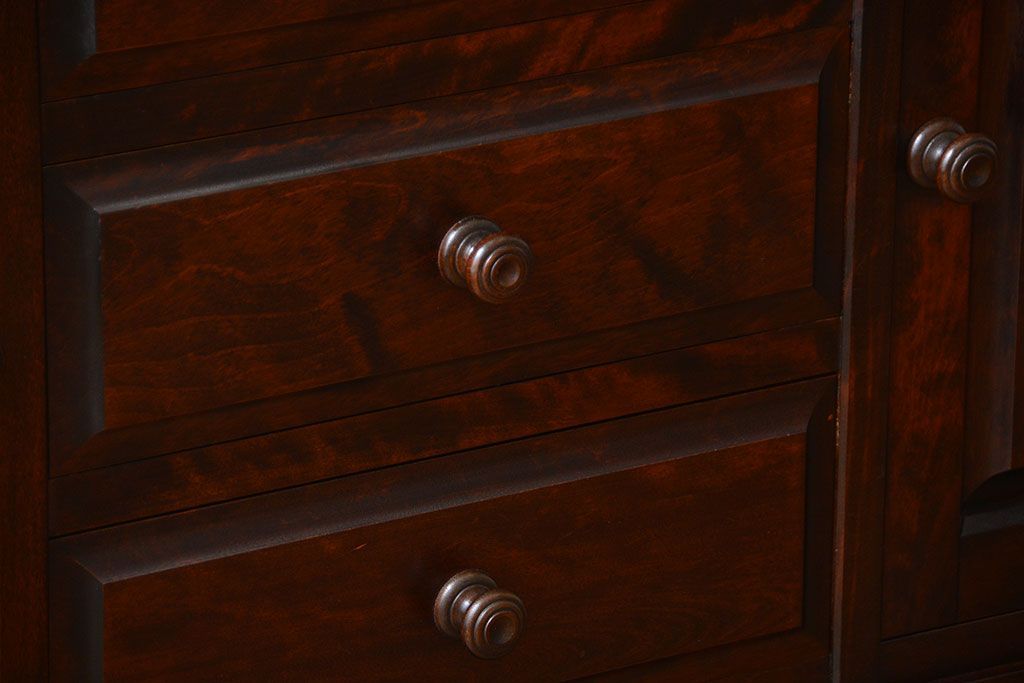 中古　北海道民芸家具　食器棚