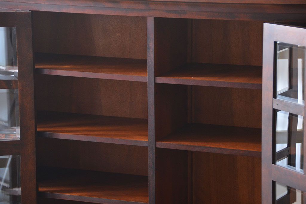 中古　北海道民芸家具　食器棚