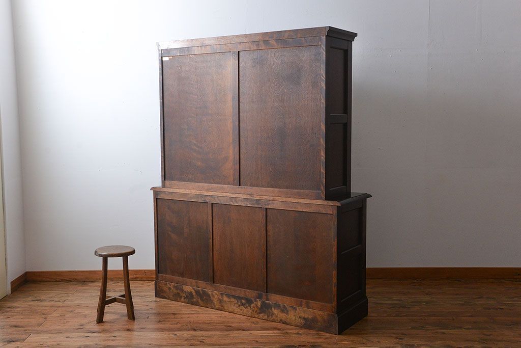 中古　北海道民芸家具　食器棚