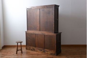 中古　北海道民芸家具　食器棚