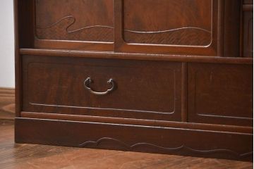 レトロ家具　昭和レトロ　前面桑張りの茶箪笥
