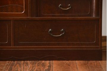 レトロ家具　昭和レトロ　前面桑張りの茶箪笥