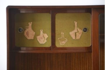 レトロ家具　昭和レトロ　前面桑張りの茶箪笥