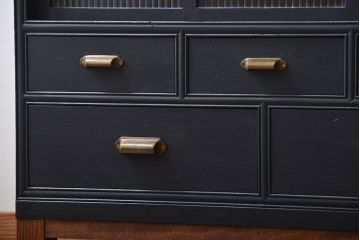 アンティーク家具　アンティーク　脚付きペイント食器棚