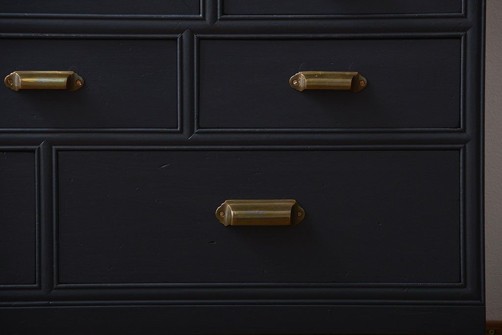 アンティーク家具　アンティーク　脚付きペイント食器棚