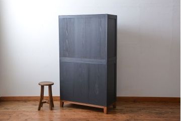 アンティーク家具　アンティーク　脚付きペイント食器棚