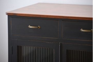 アンティーク家具　お洒落なペイントキッチンキャビネット