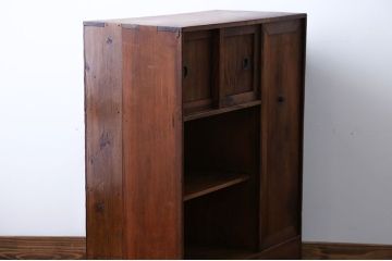 アンティーク家具　大正ロマン　古い木の戸棚