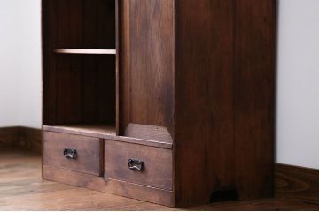 アンティーク家具　大正ロマン　古い木の戸棚