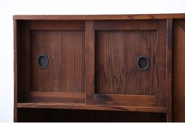 アンティーク家具　大正ロマン　古い木の戸棚