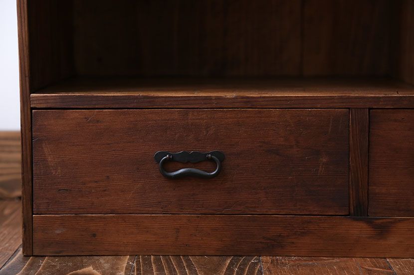 アンティーク家具　大正ロマン　古い木の戸棚