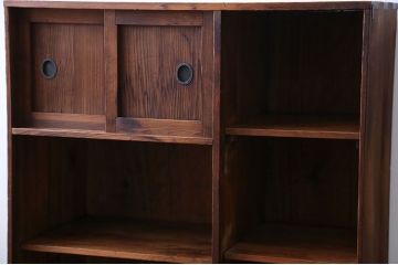 アンティーク家具　大正ロマン　古い木の戸棚