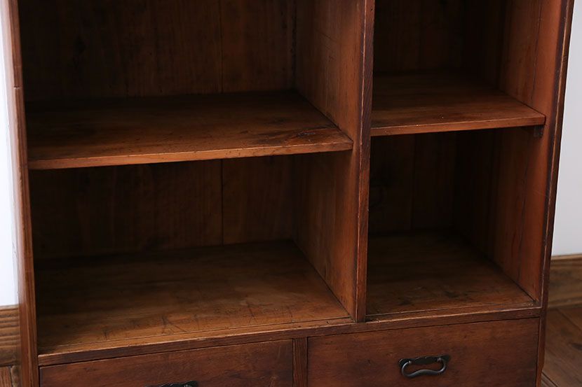 アンティーク家具　大正ロマン　古い木の戸棚