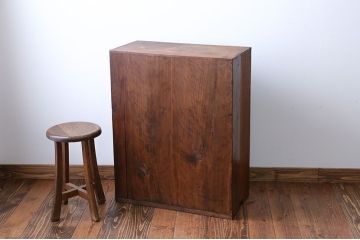 アンティーク家具　大正ロマン　古い木の戸棚