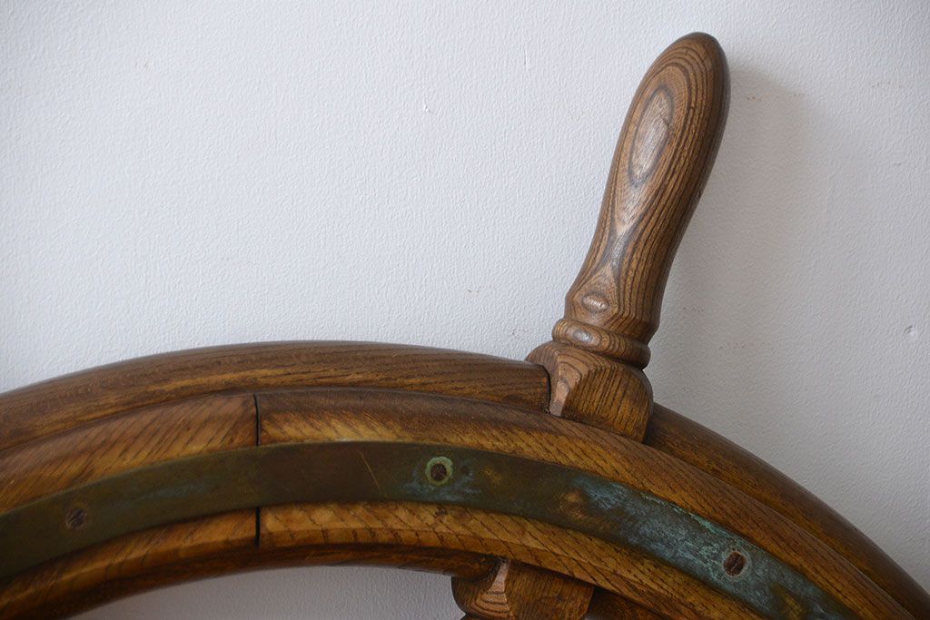 アンティーク雑貨　アンティーク　欅材!ラット(操舵輪)