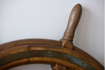 アンティーク雑貨　アンティーク　欅材!ラット(操舵輪)