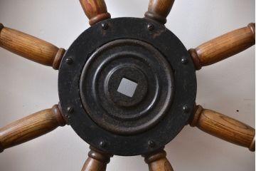 アンティーク雑貨　アンティーク　欅材!ラット(操舵輪)