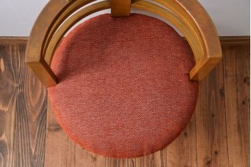 アンティーク家具　アンティーク　ナラ材の回転椅子