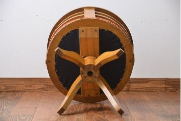 アンティーク家具　アンティーク　ナラ材の回転椅子