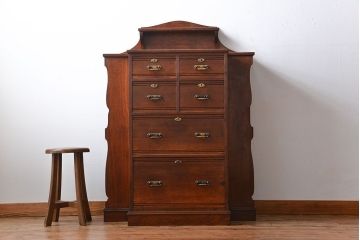 アンティーク家具　イギリスアンティーク　マホガニー材のドロワー