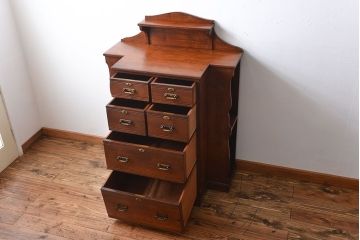 アンティーク家具　イギリスアンティーク　マホガニー材のドロワー