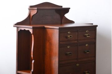 アンティーク家具　イギリスアンティーク　マホガニー材のドロワー