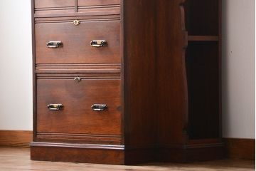 アンティーク家具　イギリスアンティーク　マホガニー材のドロワー