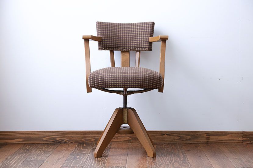 アンティーク家具　アンティーク　ブナ材の回転椅子