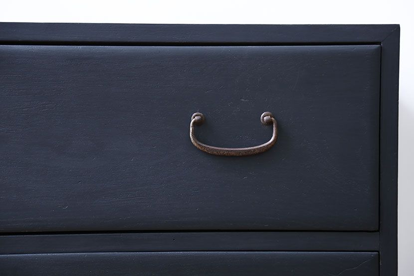 アンティーク家具　アンティーク　ペイント鉄脚ローチェスト(1)