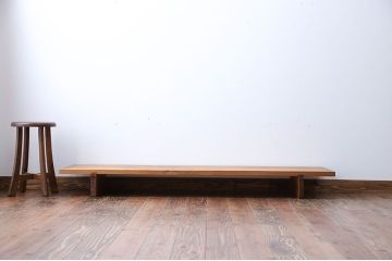 アンティーク家具　古民具・骨董　古い木の脚付き裁ち板(3)