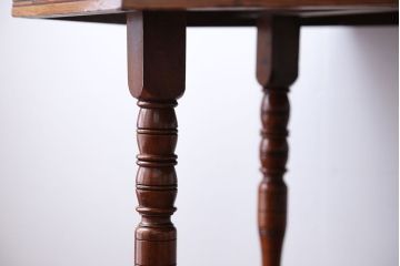 アンティーク家具　イギリスアンティーク　キャスター付きオクタゴンテーブル