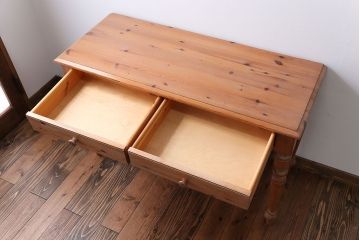 中古　イギリス製　パイン材のコンソールテーブル
