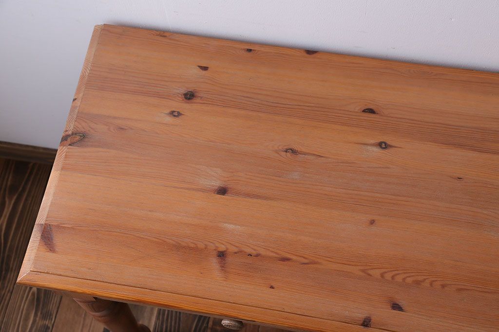 中古　イギリス製　パイン材のコンソールテーブル