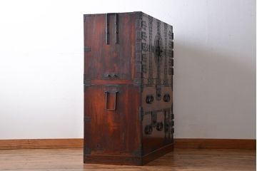 アンティーク家具　古民具・骨董　前面欅材　観音開き時代箪笥