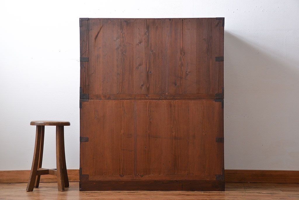 アンティーク家具　古民具・骨董　前面欅材　観音開き時代箪笥