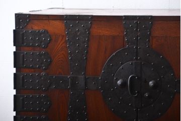 アンティーク家具　古民具・骨董　前面欅材　観音開き時代箪笥