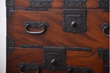 アンティーク家具　古民具・骨董　前面欅材　観音開き時代箪笥