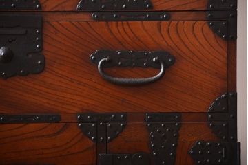 アンティーク家具　古民具・骨董　前面欅材　観音開き時代箪笥