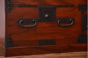 アンティーク家具　古民具・骨董　前面欅材　観音開き時代箪笥