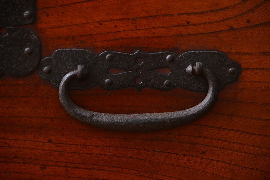 アンティーク家具　古民具・骨董　前面欅材　観音開き時代箪笥