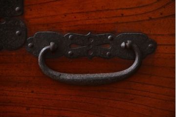 アンティーク家具　古民具・骨董　前面欅材　観音開き時代箪笥