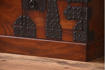 アンティーク家具　古民具・骨董　前面欅材　観音開き時代箪笥