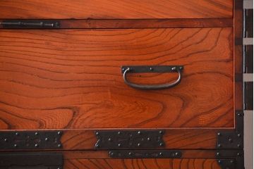 アンティーク家具　古民具・骨董　前面欅材　観音開き時代箪笥