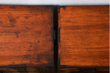 アンティーク家具　古民具・骨董　前面欅材　観音開き時代箪笥