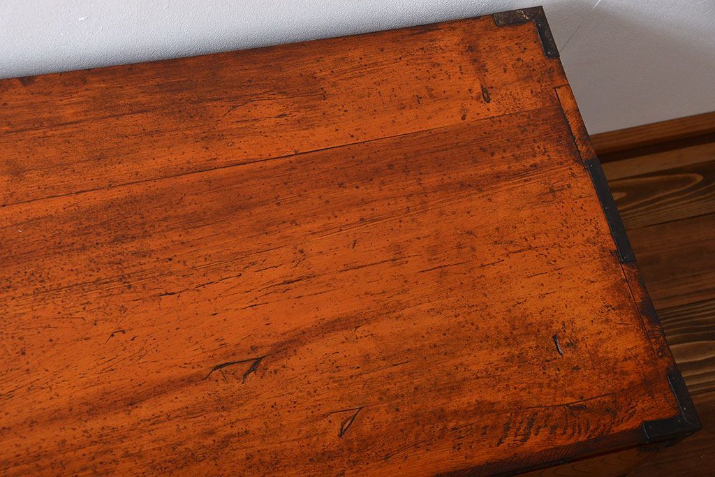 アンティーク家具　古民具・骨董　前面欅材　観音開き時代箪笥